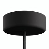 IP65 outdoor silicone ceiling rose, Ø 125 mm — Black