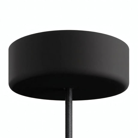 IP65 outdoor silicone ceiling rose, Ø 125 mm — Black