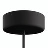 IP65 outdoor silicone ceiling rose, Ø 125 mm — Black