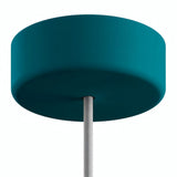 IP65 outdoor silicone ceiling rose, Ø 125 mm — Petrol blue