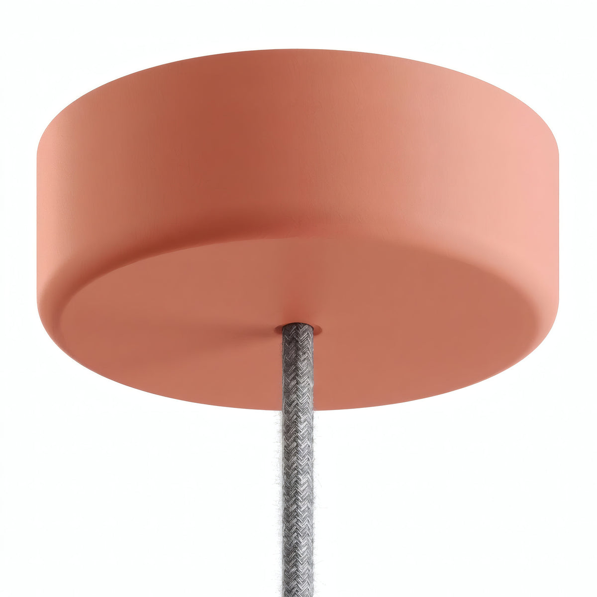 IP65 outdoor silicone ceiling rose, Ø 125 mm — Salmon