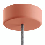 IP65 outdoor silicone ceiling rose, Ø 125 mm — Salmon