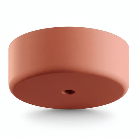 IP65 outdoor silicone ceiling rose, Ø 125 mm — Salmon