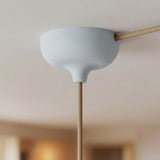 Silicone ceiling rose Ø 88 mm, central hole and side outlet — Sky blue