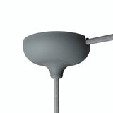 Silicone ceiling rose Ø 88 mm, central hole and side outlet — Grey