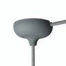 Silicone ceiling rose Ø 88 mm, central hole and side outlet — Grey