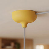 Silicone ceiling rose Ø 88 mm, central hole and side outlet — Yellow