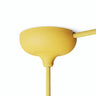 Silicone ceiling rose Ø 88 mm, central hole and side outlet — Yellow