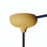Silicone ceiling rose Ø 88 mm, central hole and side outlet — Mustard