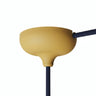 Silicone ceiling rose Ø 88 mm, central hole and side outlet — Mustard