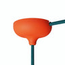 Silicone ceiling rose Ø 88 mm, central hole and side outlet — Orange