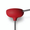 Silicone ceiling rose Ø 88 mm, central hole and side outlet — Red