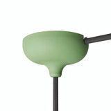 Silicone ceiling rose Ø 88 mm, central hole and side outlet — Meadow green