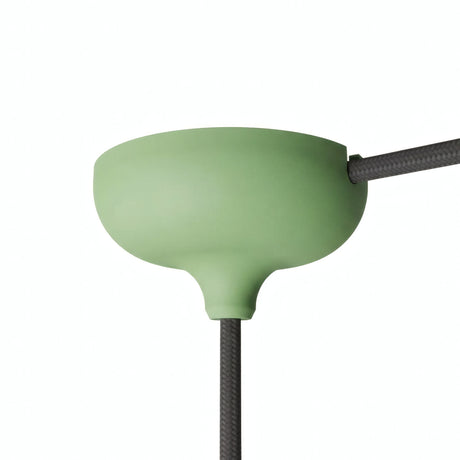 Silicone ceiling rose Ø 88 mm, central hole and side outlet — Meadow green