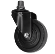 Black industrial swivel caster with fitting - rubber - 100mm - swivel industrial caster for furniture - view 2