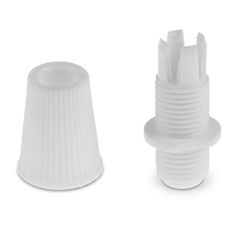Conical cable grip for fabric cable — White