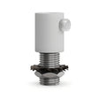 Cylindrical metal cable grip M10x1 with nut and washer — White