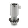 Cylindrical metal cable grip M10x1 with nut and washer — Chrome