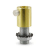 Cylindrical metal cable grip M10x1 with nut and washer — Brass