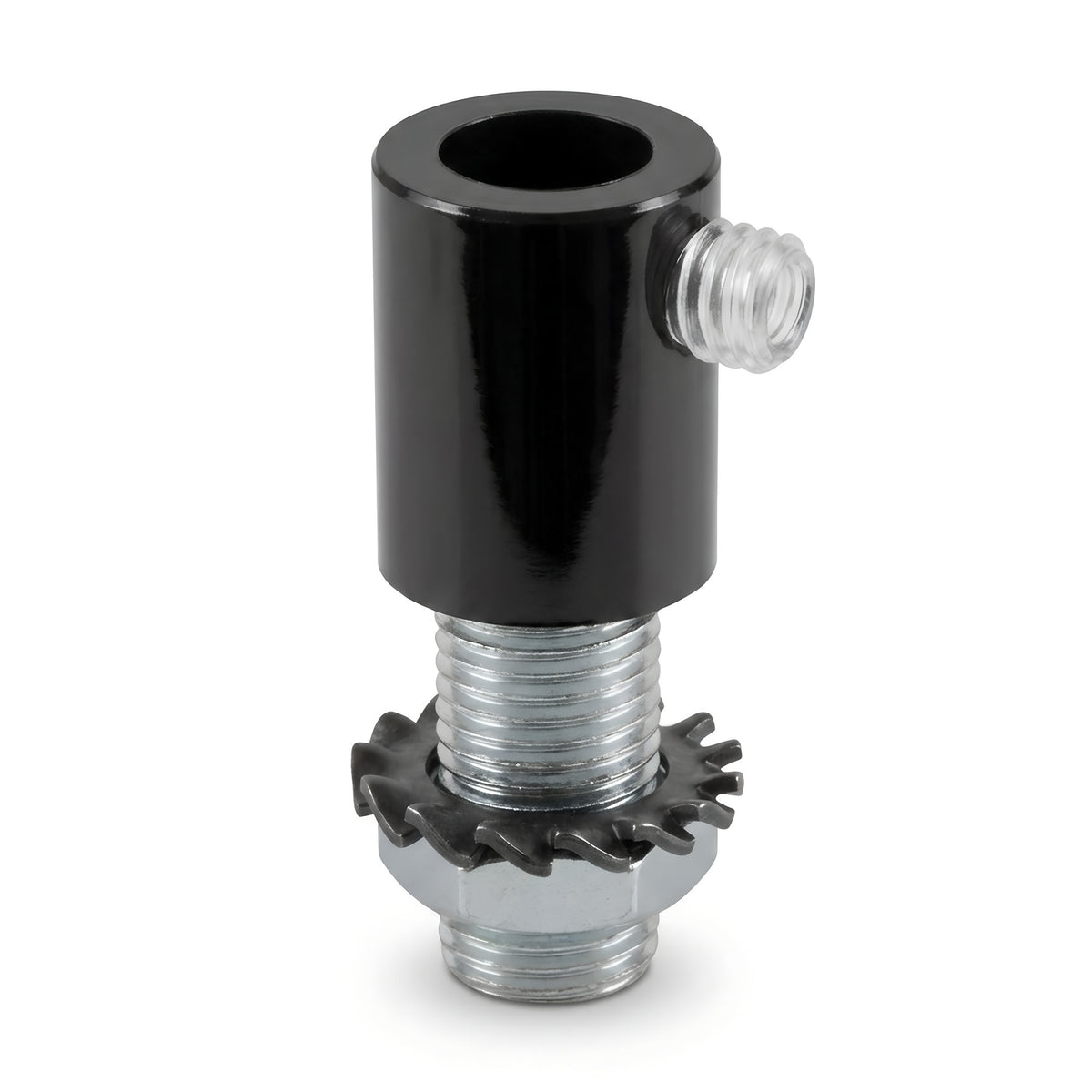 Cylindrical metal cable grip M10x1 with nut and washer