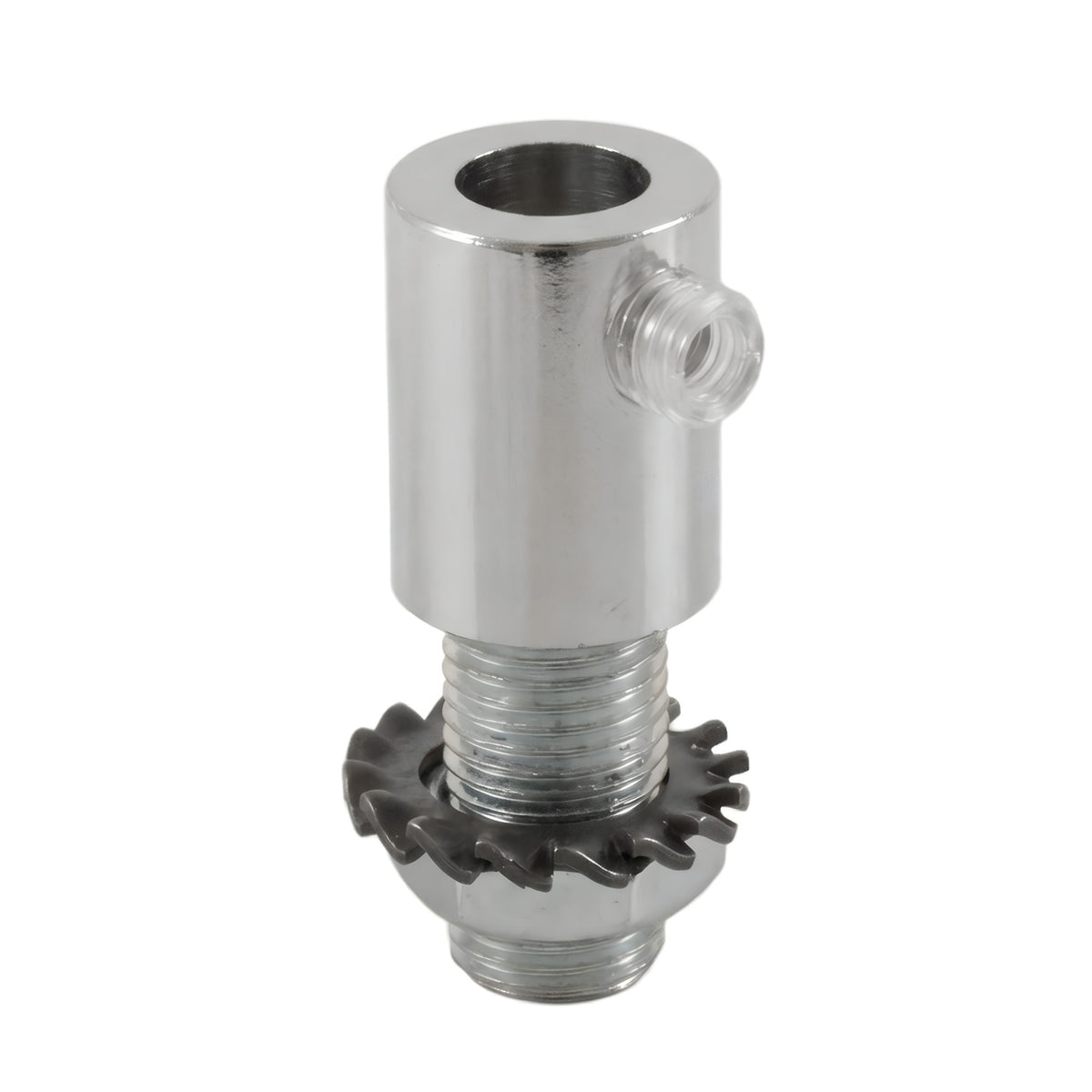 Cylindrical metal cable grip M10x1 with nut and washer