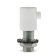 Cylindrical plastic cable grip, M10x1 threaded tube — White