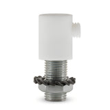 Cylindrical plastic cable grip, M10x1 threaded tube — White