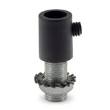 Cylindrical plastic cable grip, M10x1 threaded tube — Black