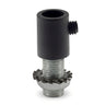 Cylindrical plastic cable grip, M10x1 threaded tube — Black