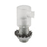 Cylindrical plastic cable grip, M10x1 threaded tube — Clear