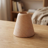 Conical alder wood lamp base for E27 socket