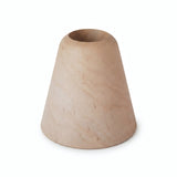 Conical alder wood lamp base for E27 socket — Natural wood
