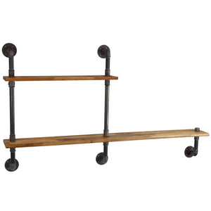 Shallow shelving kit - wall-mounted or free-standing - made-to-measure