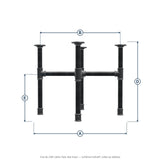 Dimensioned drawing of the base — side view
