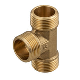 CW617N brass male-female-female BSP tee - isometric view