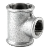 Galvanized threaded plumbing tee reducer