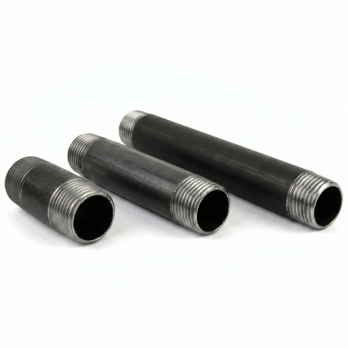 Tube 1/2'' - 15x21mm acier noir - fileté - photo produit fond blanc 4