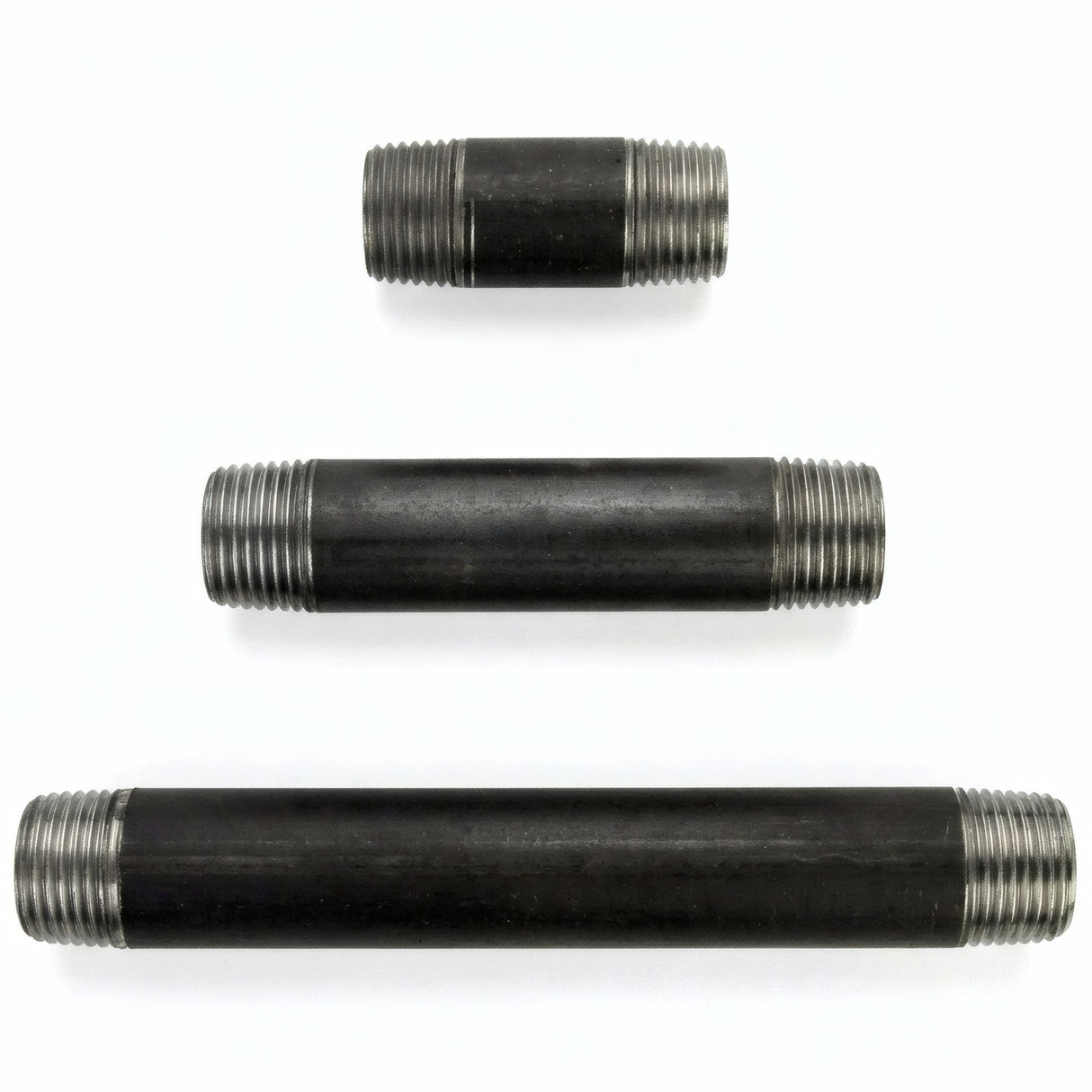 Tube 1/2'' - 15x21mm acier noir - fileté - photo produit fond blanc 6