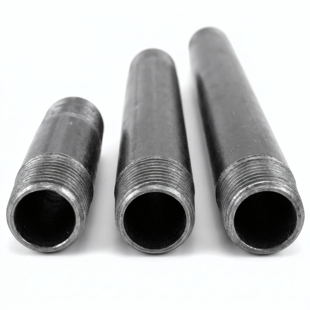 Tube 3/8'' - 12x17mm acier noir - fileté - photo produit fond blanc 7