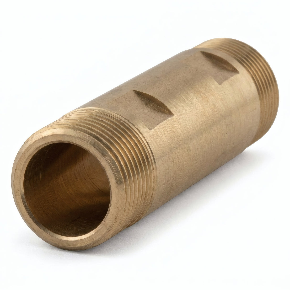 Tube d'attente 3/4" M/M compteur laiton - photo produit fond blanc 2