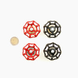 Black brass flying furniture knob, decorative black cast iron valve wheel handle