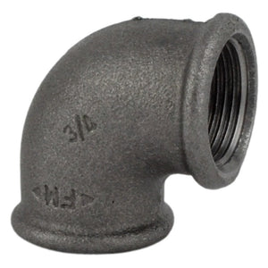 Elbow small radius 90° F/F black cast iron