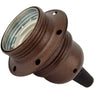 rust E27 socket with ring for lampshade
