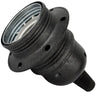 Black metal E27 socket with ring for lampshade