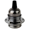 Black metal E27 socket for lamp