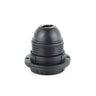 Black thermoplastic E27 socket