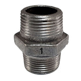 Right/Left Nipple MM black cast iron 1" threading Ø34 on threads