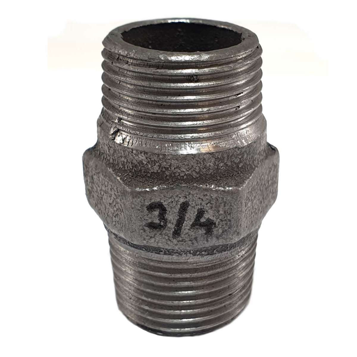 Right/Left Nipple MM black cast iron 3/4" threading Ø27 on threads