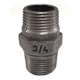 Right/Left Nipple MM black cast iron 3/4" threading Ø27 on threads