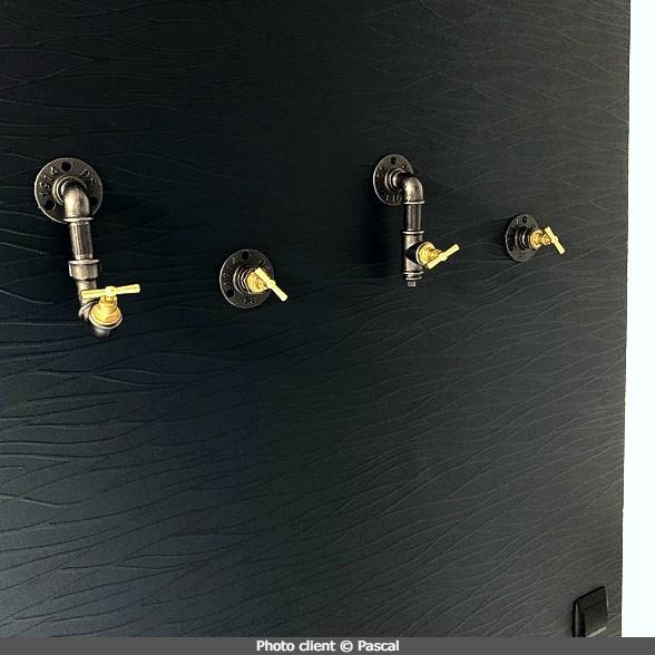 Patère robinet laiton 